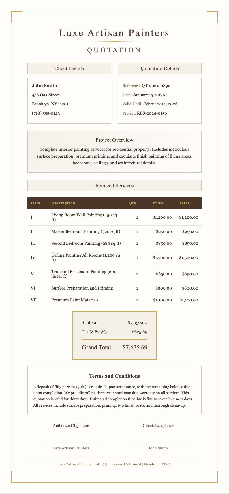 Elegant sophisticated painting quotation